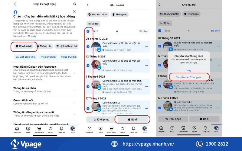 3. Cách xóa nhật ký hoạt động trên Facebook